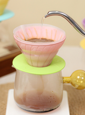 HARIO多巴胺彩色V60滤杯聪明杯滴滤式耐热玻璃清新高颜值生日礼物