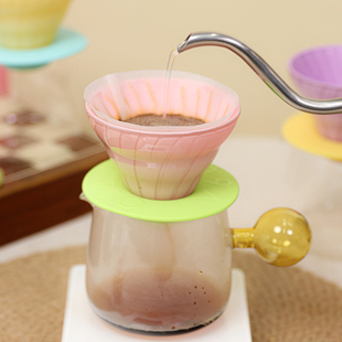 HARIO多巴胺彩色V60滤杯聪明杯滴滤式 耐热玻璃清新高颜值生日礼物