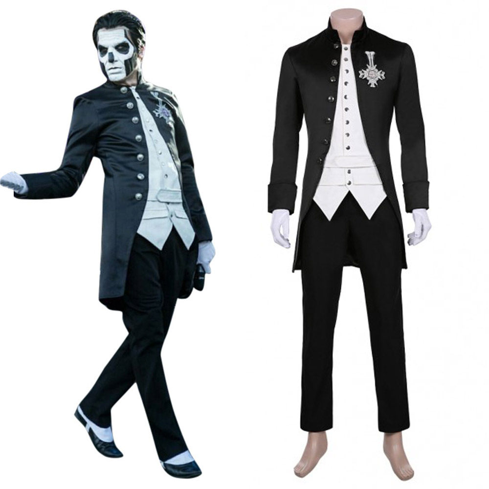 EZcosplay吸血鬼cos造型服黑色礼服cosplay服装男万圣节表演服装