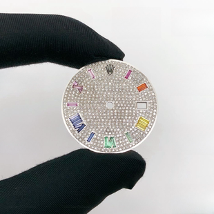 日志彩虹宝石刻度字面满钻满天星表盘datejust41diamond dial