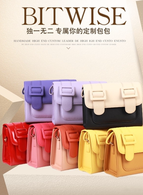 Bitwise泰国剑桥包明星同款邮差包时尚手提拼色单肩斜挎包女包