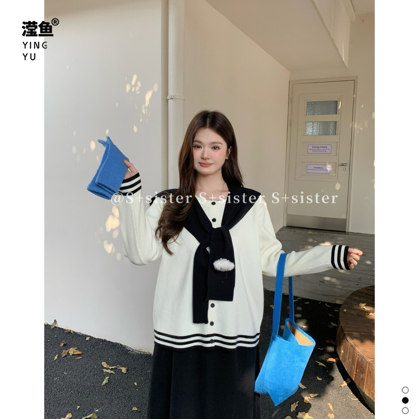 S+W1676大码秋冬新款针织开衫