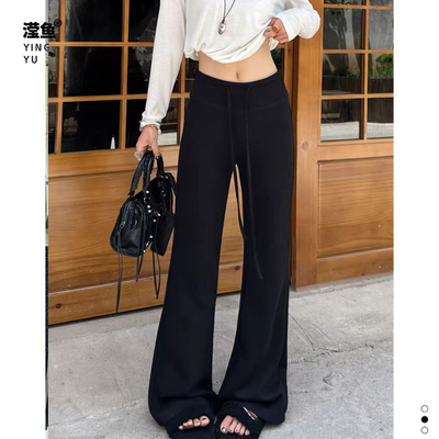 麦希1361大码秋冬新款加绒微喇裤