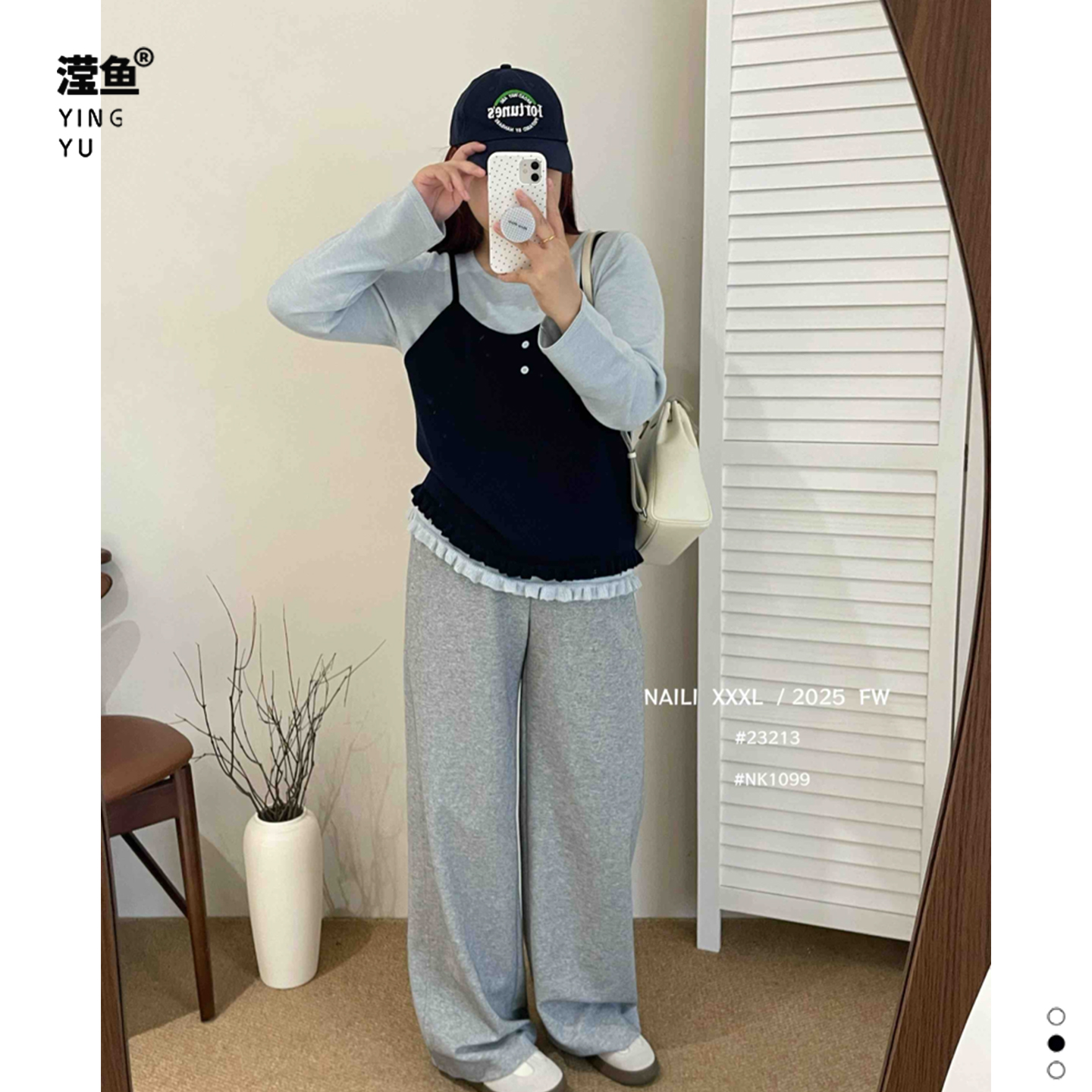 大码毛针织衫甜美风圆领通勤风