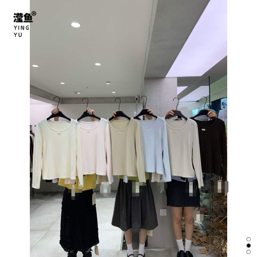 HHk50929大码韩系圆领长袖T恤