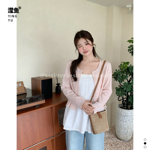 S+18881大码针织开衫+吊带背心