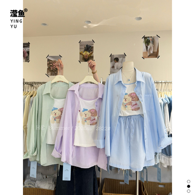 HE2822大码宽松显瘦时尚套装