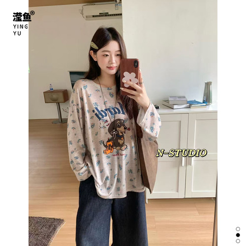 NF6154大码印花上衣女秋季T恤
