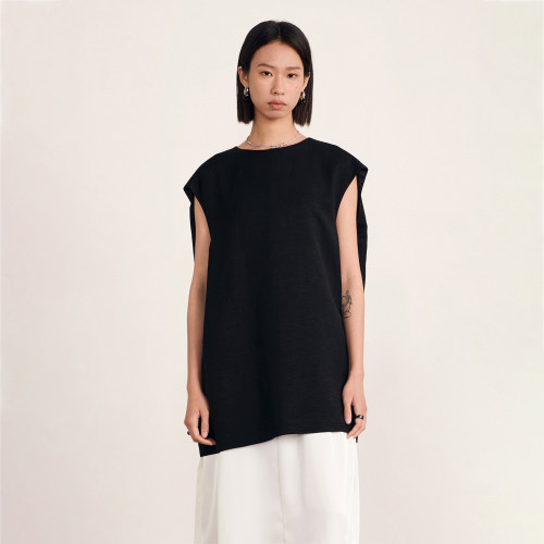 VERSELET短诗 2026夏季新品 Clovis 亚麻混纺茧型无袖上衣