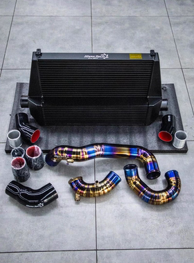 SnowTech加大竞技中冷钛合金涡轮吸气管适配奥迪B9S4/5 A6/7 3.0T