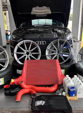 WT代工款红色中冷散热器适配奥迪B9 B9.5 A4L A5 A6L A7 S4 S5