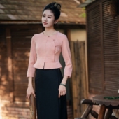 中式 民族服饰修身 茶服网红打卡 纳旅游傣装 云南西双版