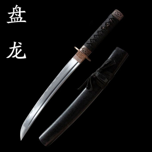 龙泉市刀剑 一体龙骨唐横刀钢刀12寸练习短刀镇宅摆件宝剑未开刃