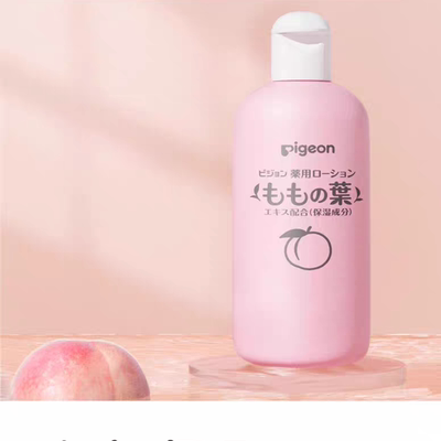 日本贝亲桃子水婴儿桃叶精华爽身保湿水痱子水200ml