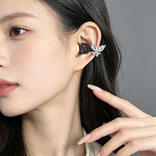 心动的蝴蝶适用Huawei华为freeclip2耳饰钻扣clip 2代耳夹配饰新