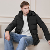 冬季 文华羽绒2025新款 极寒加厚羽绒服男款 可拆连帽保暖羽绒外套