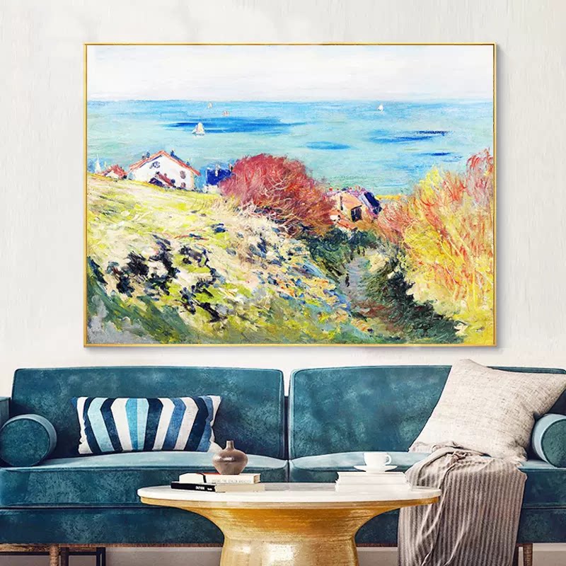 正品DMC十字绣手工线绣客厅卧室餐厅玄关欧式风景油画莫奈海景房