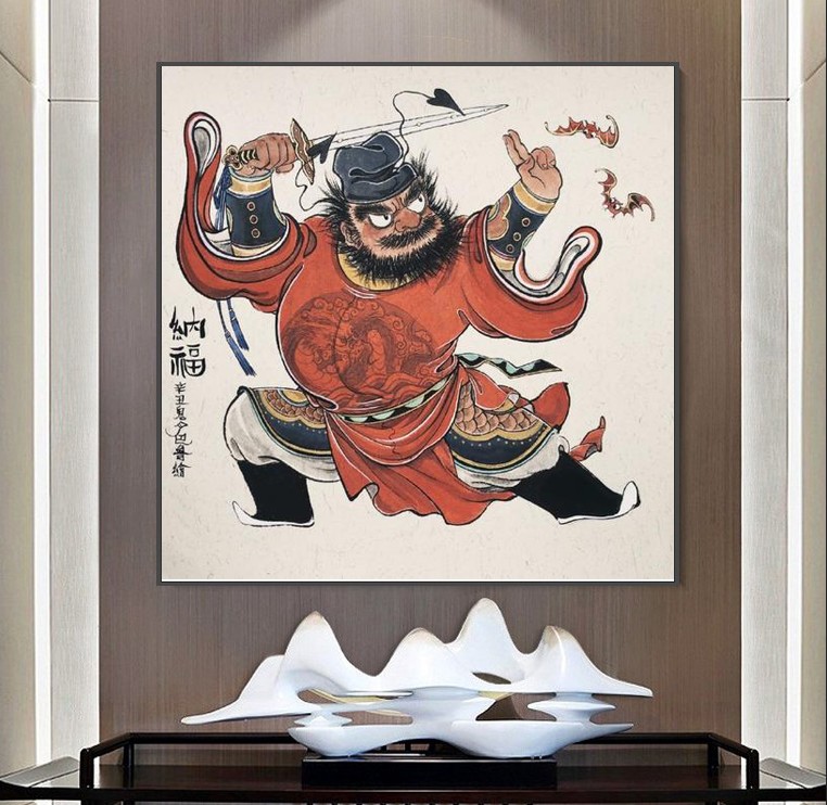 新款正品十字绣镇宅天师钟馗纳福