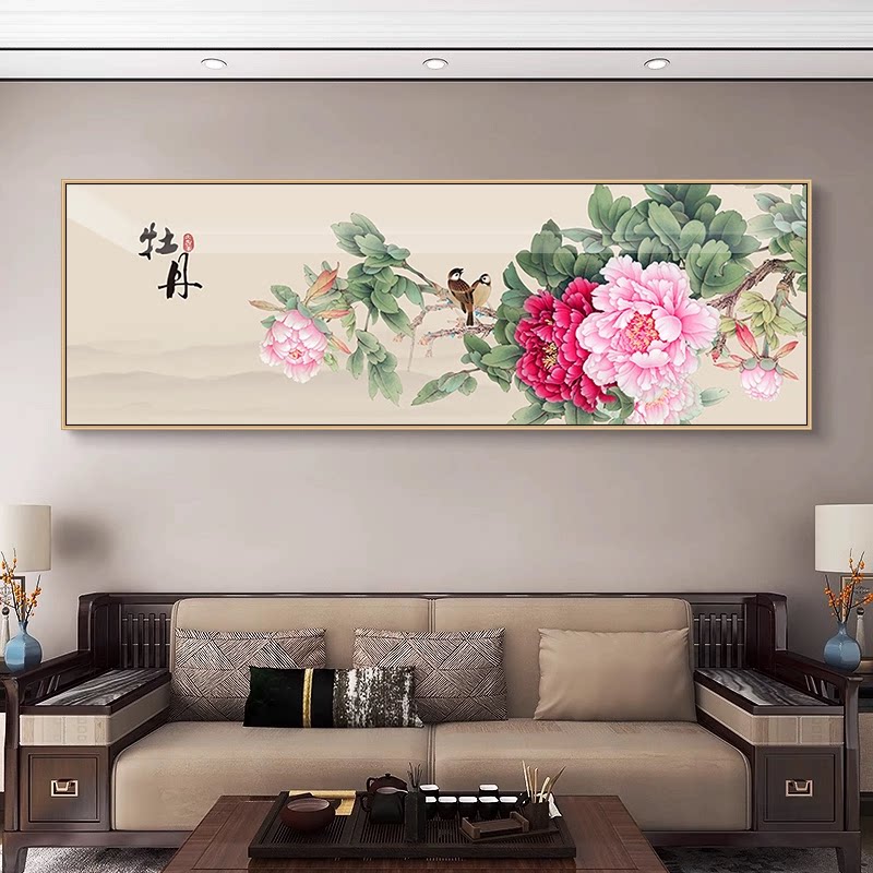 新款正品DMC十字绣满绣客厅卧室床头简约现代花卉花开富贵牡丹花