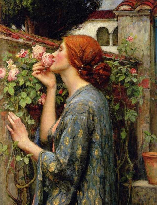 新款印花正品DMC十字绣客厅卧室名画油画闻香女人 我的芬芳玫瑰