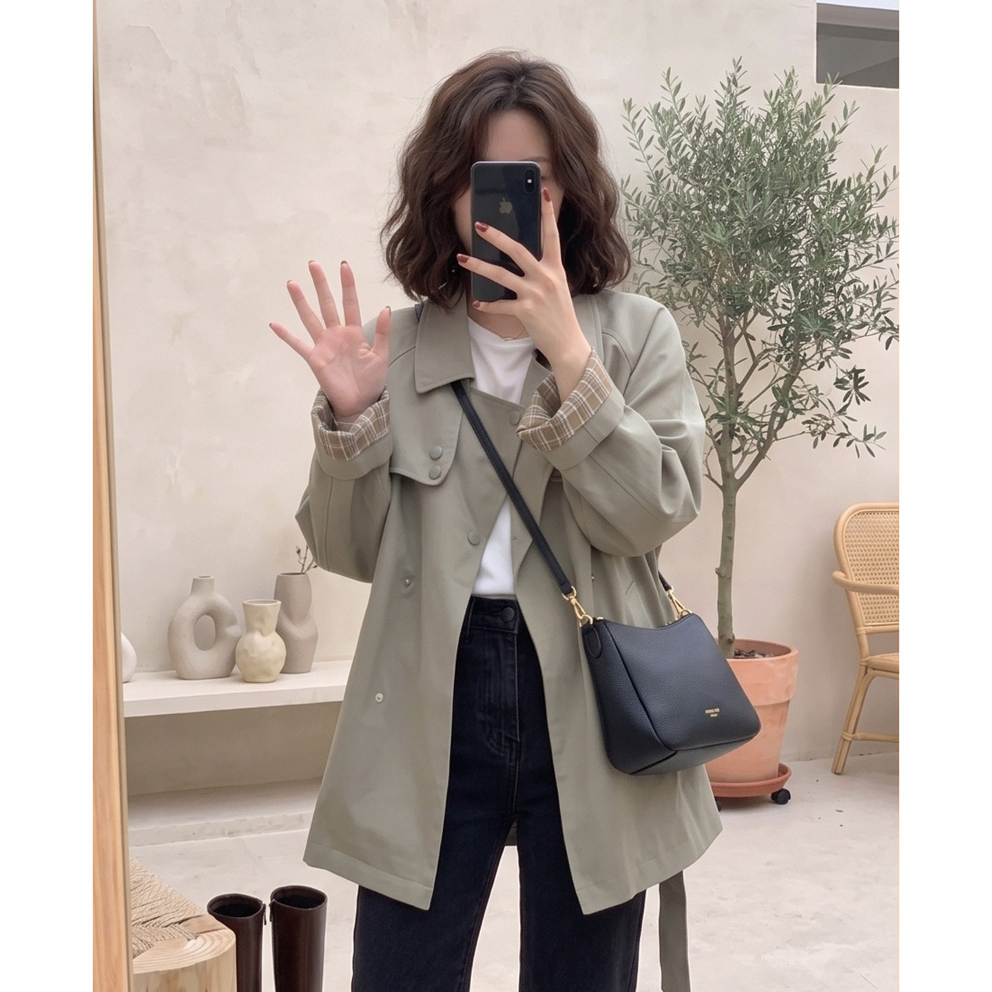 【送运费险】小香风风衣外套女