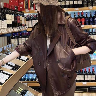 春季美拉德皮衣外套女皮夹克机车