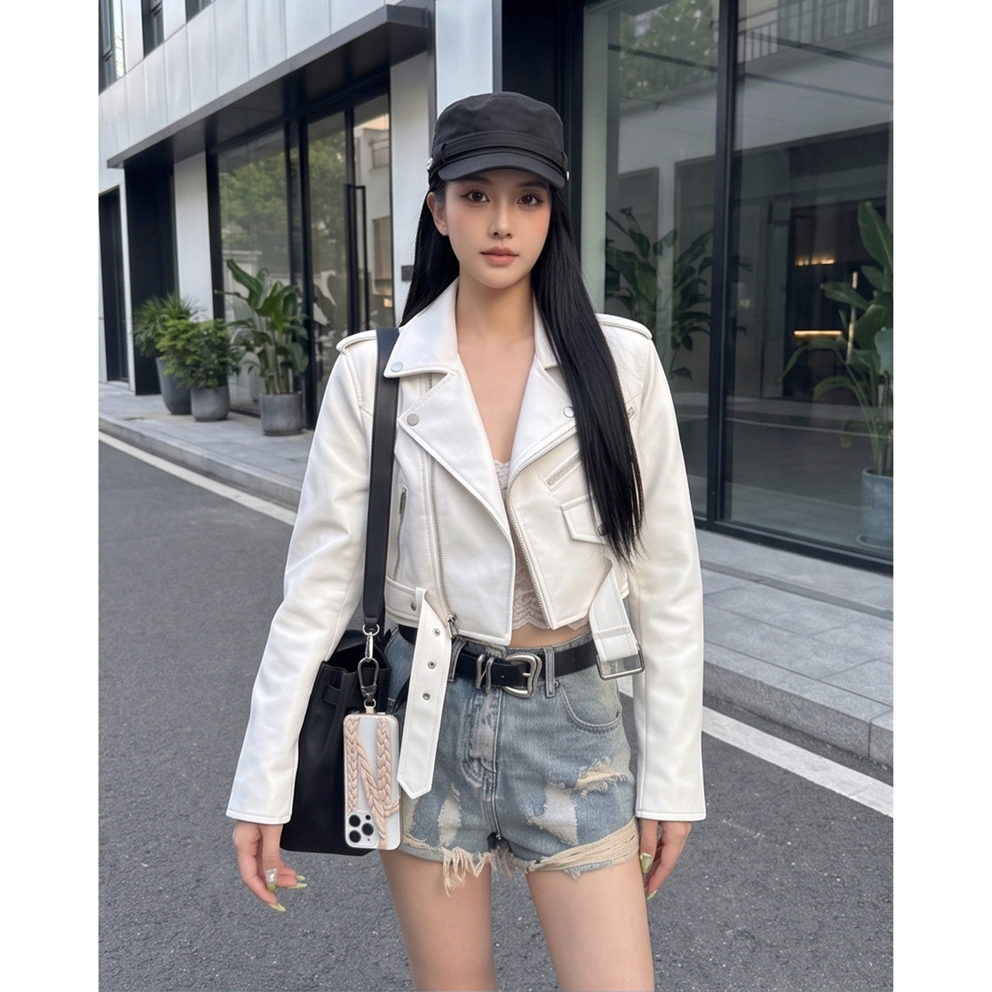 【送运费险】机车PU皮衣外套