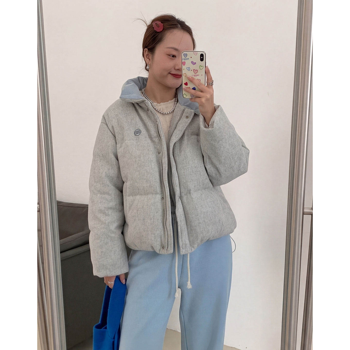 【送运费险】小个子灰色长袖棉服