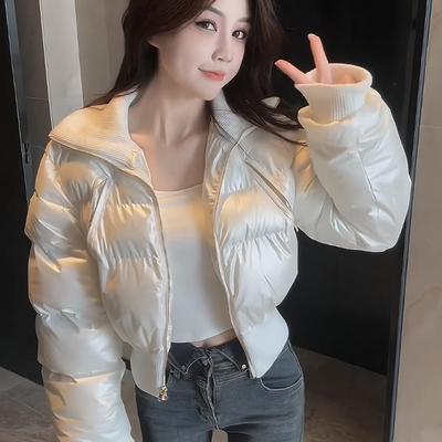 韩系短款棉服外套女加厚面包服