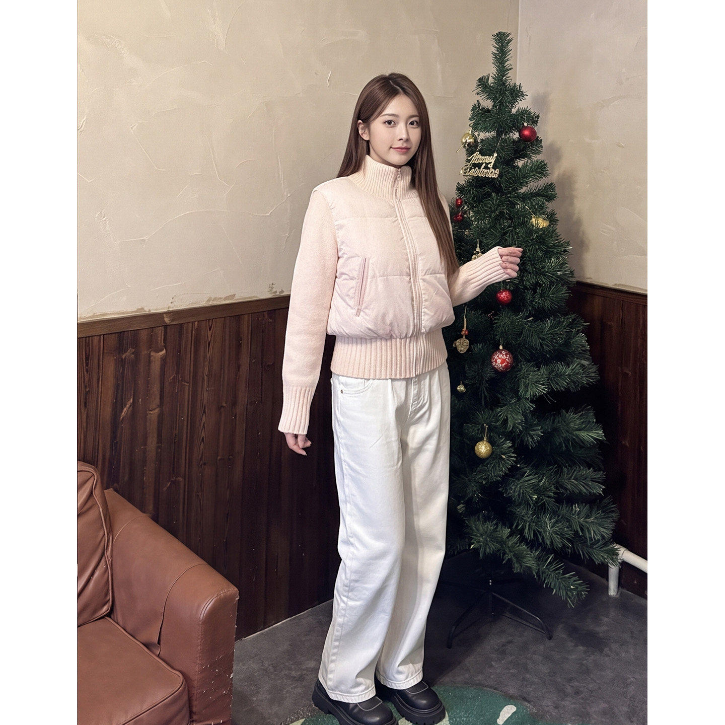 【送运费险】韩系甜美风拼接棉服