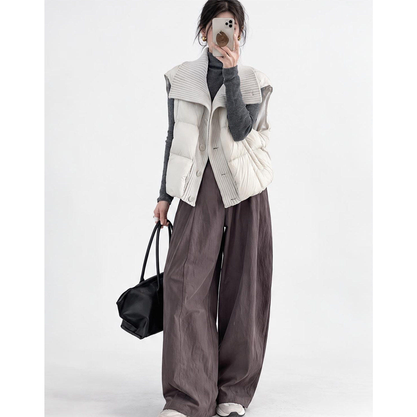 【送运费险】简约立领棉服马甲女