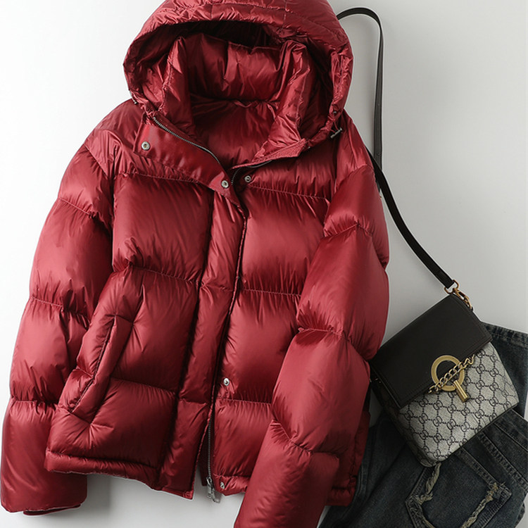 超轻柔连帽棉服外套女冬季2026新款小个子红色短款高端加厚面包服,女装/女士精品,棉衣/棉服,淘宝优惠券,粉丝福利购,淘宝优惠卷