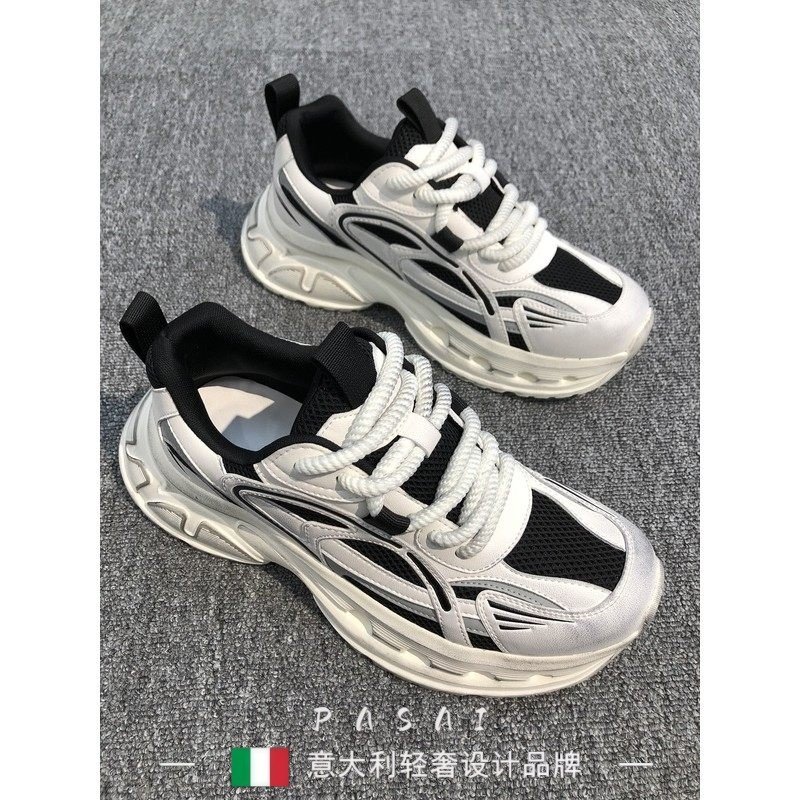 PA轻奢定制意大利欧洲站新款男鞋轻便厚底真皮透气运动休闲老爹鞋,流行男鞋,老爹鞋,淘宝优惠券,粉丝福利购,淘宝优惠卷