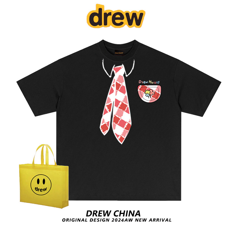 drew美式潮牌趣味印花短袖T恤