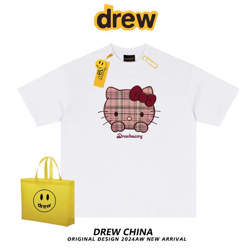 官网drew潮牌HelloKitty卡通短袖