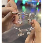 闺蜜款 新款 简约时尚 可调节铃铛手环情侣 ins男女生卡通手链 手镯