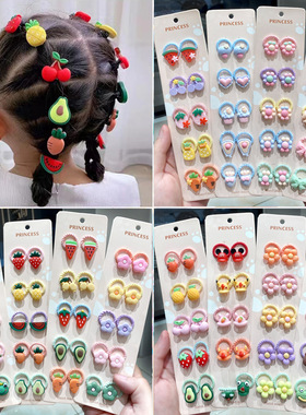 扎头不伤发弹性好头绳橡皮筋拇指发圈小辫子可爱宝宝发饰女童头绳