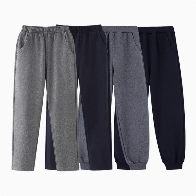 伊顿直筒宽松运动裤女男童长裤儿童校服藏青色秋冬小学生深蓝裤子