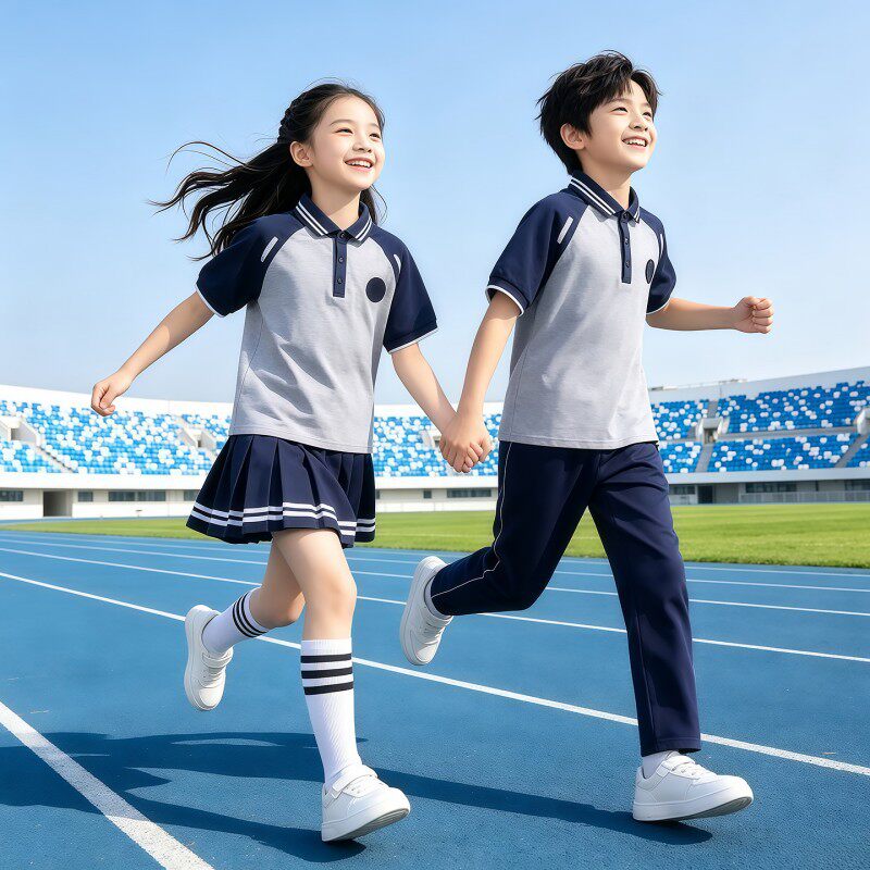 沈阳小学生夏季透气运动校服套装
