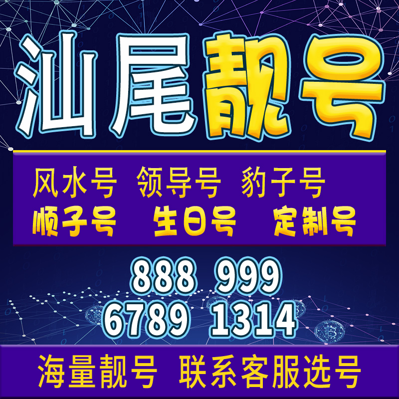 广东汕尾卡手机卡电话卡电话卡号码靓号亮号全国通用大王
