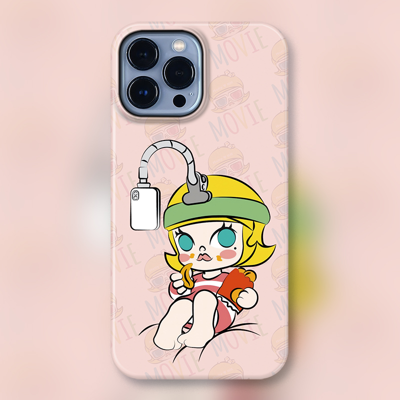 POP周边MOLLY放空的一天盲盒手办适用iPhone15Promax苹果手机壳潮牌14防摔套13个性11沙发土豆日常茉莉宅女12