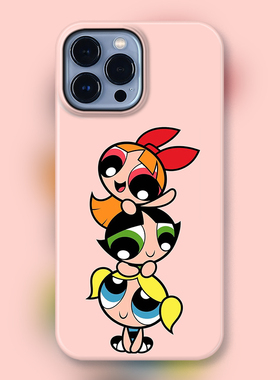 红色小女警苹果15promax手机壳可爱插画个性适用iphone14promax保护套防摔全包苹果15原创小众设计女苹果15