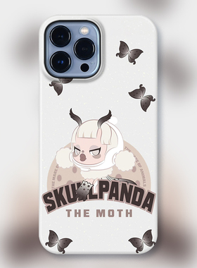 玛特潮玩食梦动物SP白异蛾适用iPhone15Promax苹果手机壳潮牌14防摔套13个性12女11可爱卡通暗黑蝴蝶盲盒白色