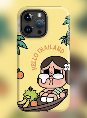 Ins风潮玩新款16plus泰国限定CRYBABY适用iPhone15Promax苹果手机壳14防摔套13磨砂黄色哭娃软壳磁吸Magsaf女