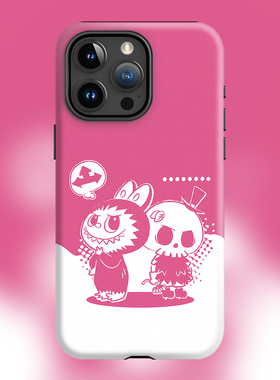 玛特潮玩新款16plus拉布布适用iPhone15Proma苹果手机壳14防摔套13磨砂顽皮日记LABUBU磁吸Magsafe粉色TYCOCO