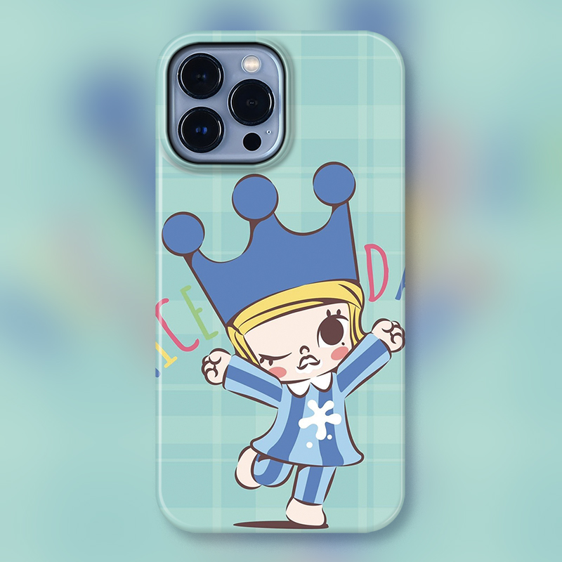 POP开心火车派对适用iPhone15Promax苹果手机壳潮牌14防摔套13个性12女11可爱卡通明星同款盲盒公主Molly蓝