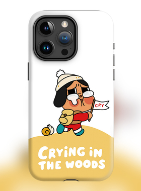 POP丑萌手办CRY BABY适用iPhone15Promax苹果手机壳支架14防摔套13个性11可爱卡通哭娃盲盒16丛林探险-攀登者