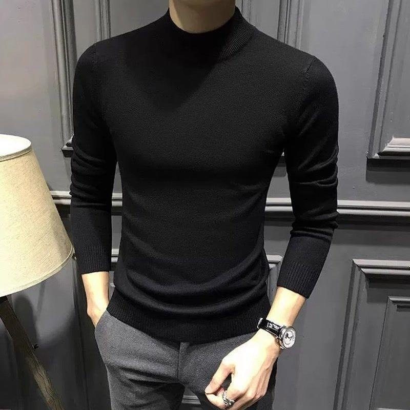 半高领毛衣高级感男士针织衫中领衫修身线衣秋冬男款内搭打底毛衫,男装,针织衫/毛衣,淘宝优惠券,粉丝福利购,淘宝优惠卷