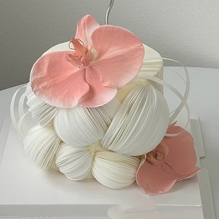 圆形灯笼造型 威化纸食用艺术装饰 圆片国风烘焙蛋糕婚礼装饰烘焙