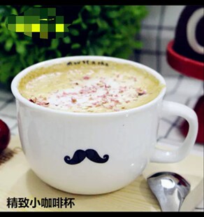 清仓特价 带柄陶瓷咖啡杯白杯子拍图道具瓷耐高温烤碗可进烤箱 欧式